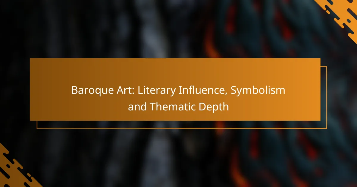 Baroque Art: Literary Influence, Symbolism and Thematic Depth