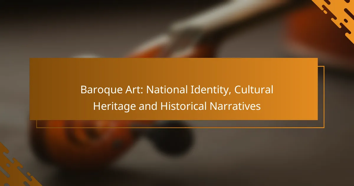 Baroque Art: National Identity, Cultural Heritage and Historical Narratives