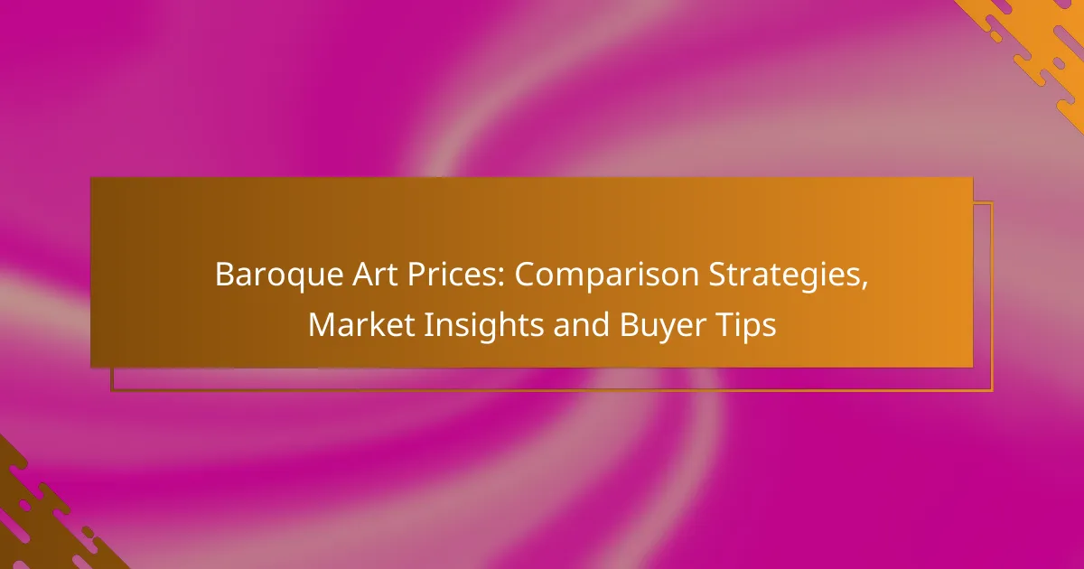 Baroque Art Prices: Comparison Strategies, Market Insights and Buyer Tips