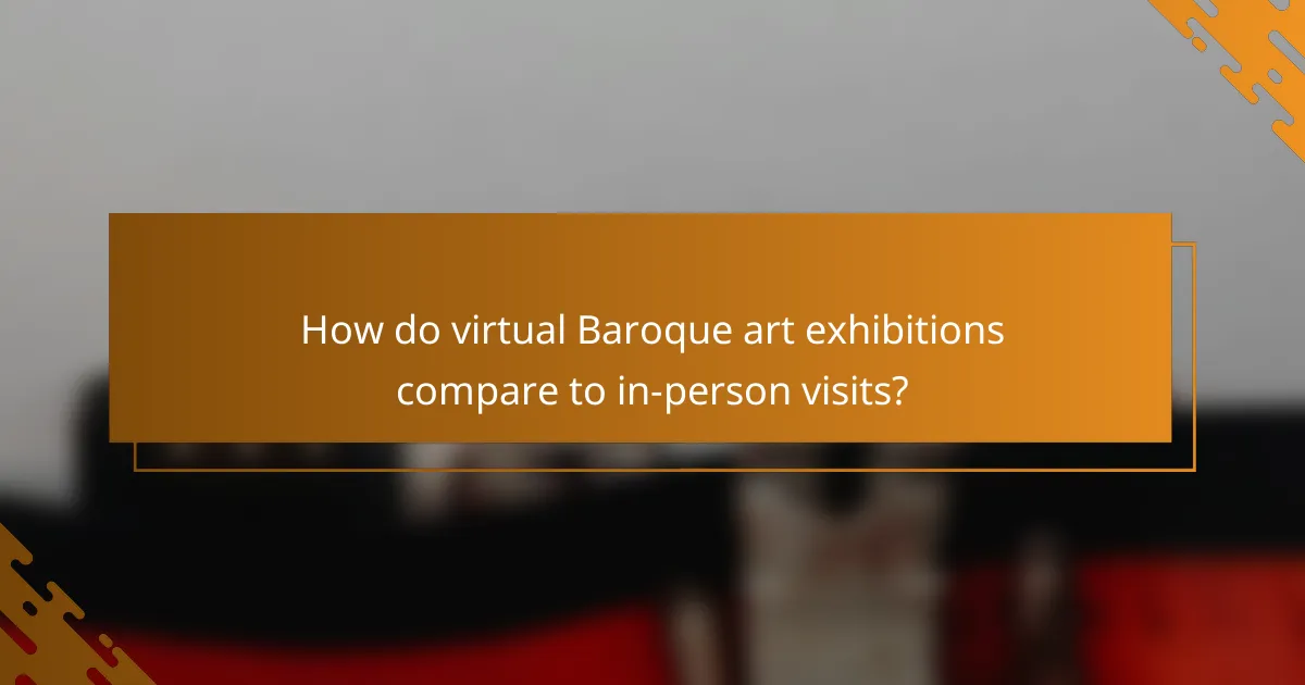 How do virtual Baroque art exhibitions compare to in-person visits?